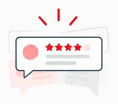 A four-star review prompt